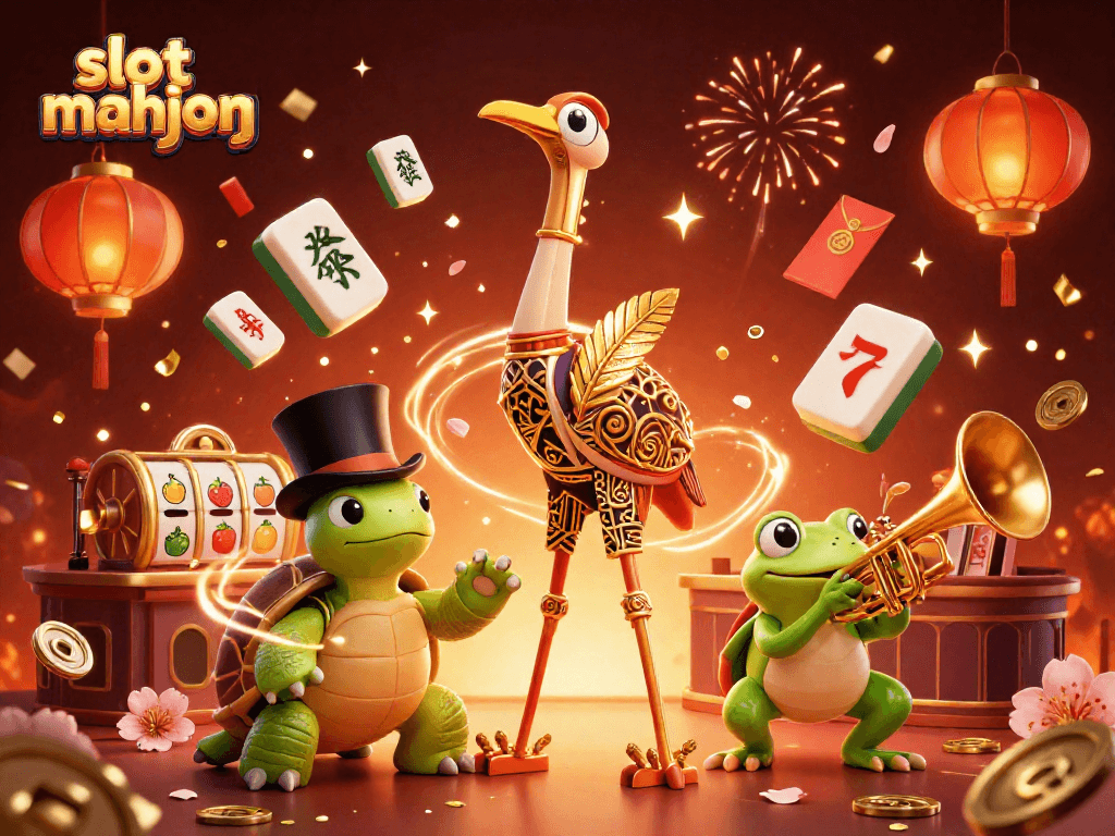 Experience thrilling gameplay with slot mahjong, featuring colorful characters and dynamic casino elements.