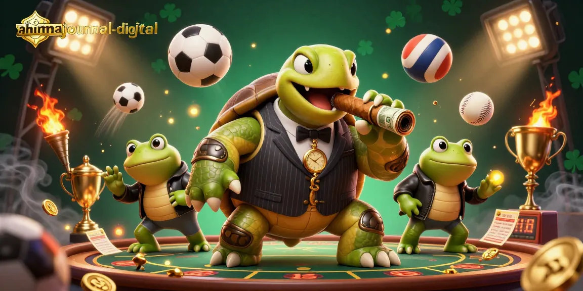 Experience dynamic gaming with ahimajournal-digital featuring a turtle mobster and sports themes.