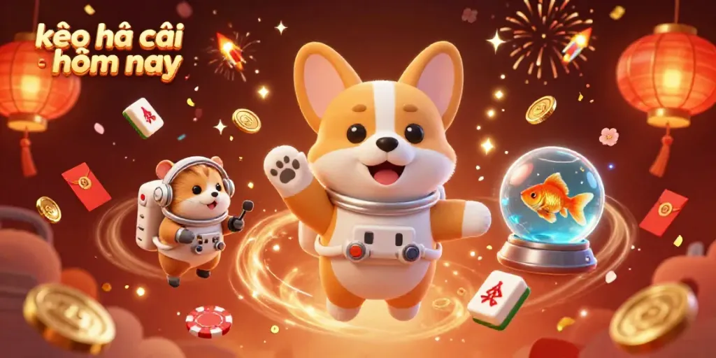 Experience kèo nhà cái hôm nay with a cartoon space casino scene filled with vibrant gambling elements.