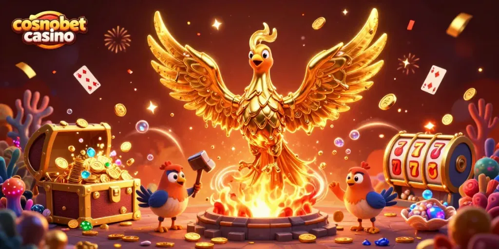 Experience the thrill at Cosmobet Casino with explosive bonuses and vibrant gaming elements.