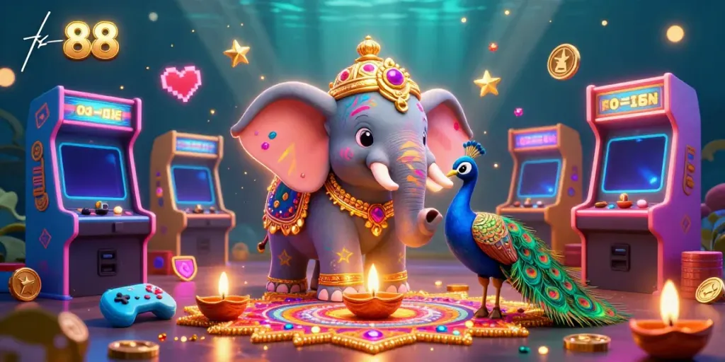 Experience dynamic gaming with tk 88 as colorful characters and vibrant casino elements create an immersive atmosphere.