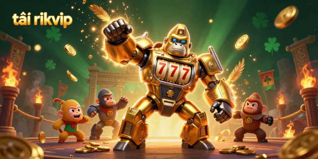 Experience the thrill of tải rikvip with explosive wins in this vibrant casino-inspired scene.
